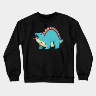 Mlem, cute stegosaurus, dinosaur Crewneck Sweatshirt